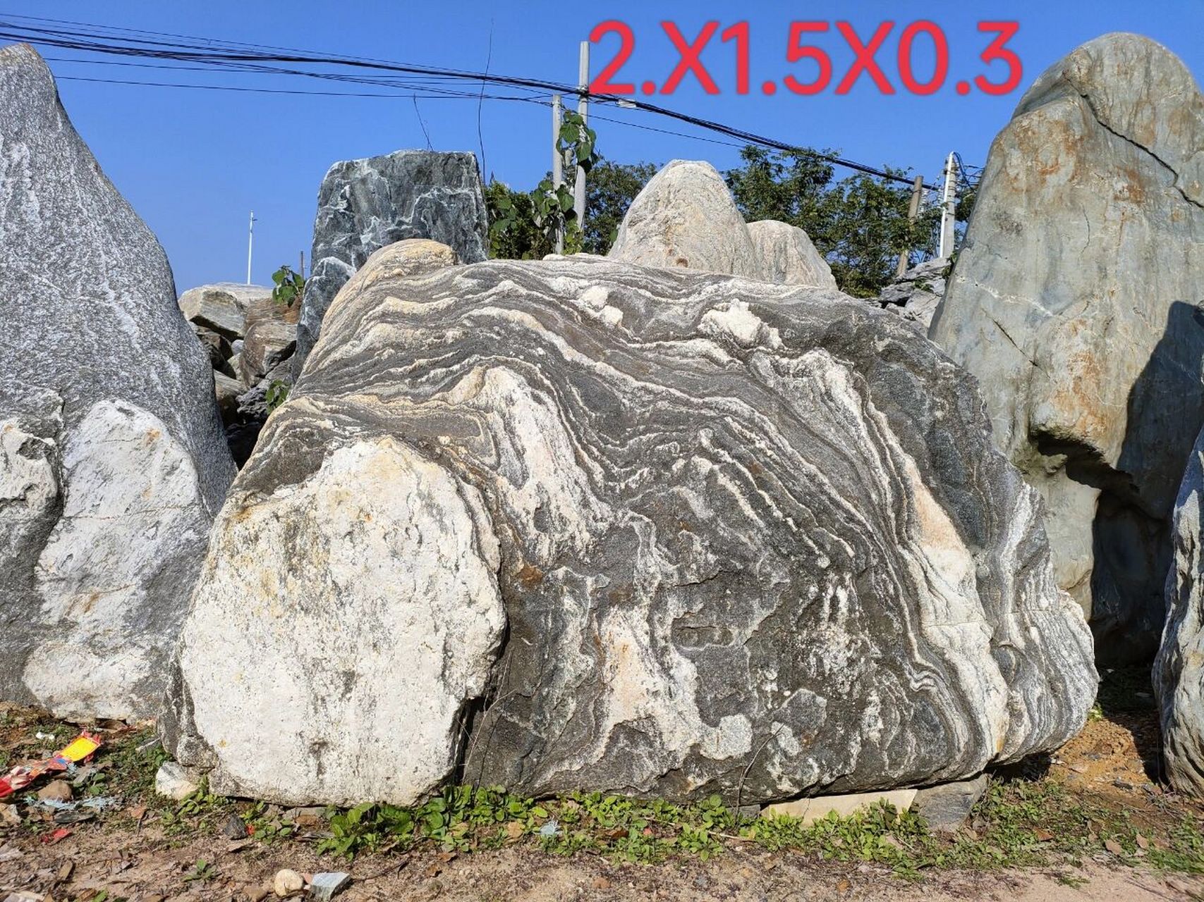 泰山石精品别墅造景用石#庭院景观 #别墅庭院 #景观石造景